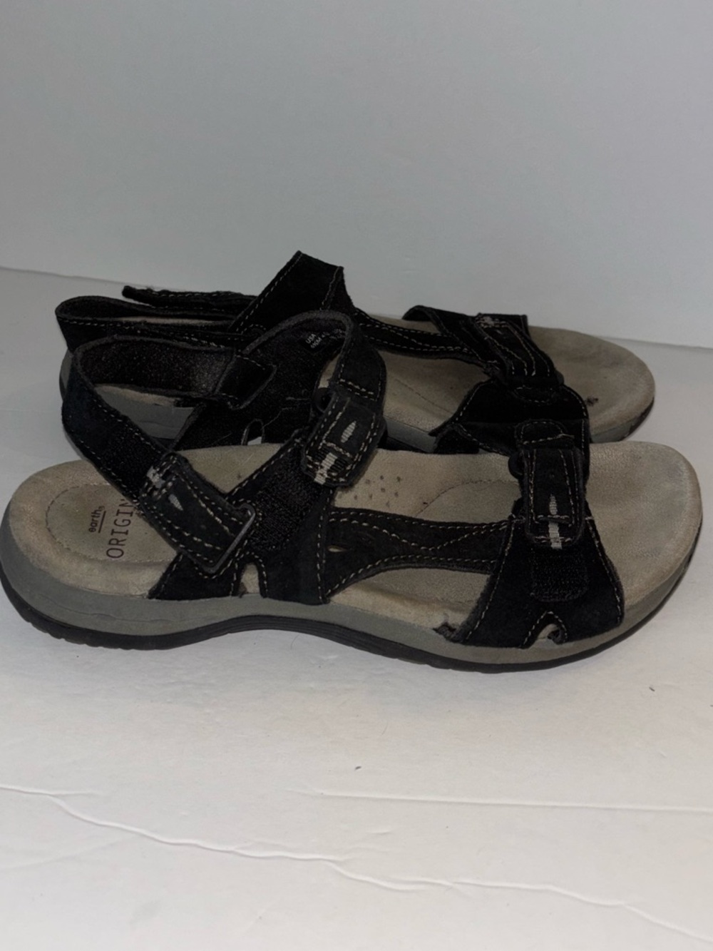 Earth Origins Sophie Sandals Black Sporty Slingback Women's Sz 6.5